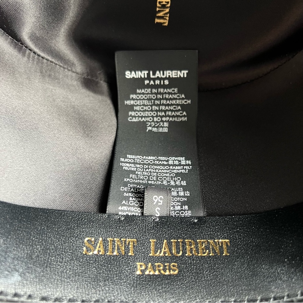 Saint Laurent Black Furfelt Fedora - Picture 6 of 9